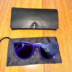 Rag & Bone Blue Cat Eye Sunglasses. In Great Condition.